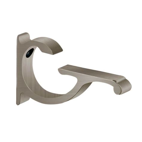 metal shelf bracket nickel finish|brushed nickel glass shelf brackets.